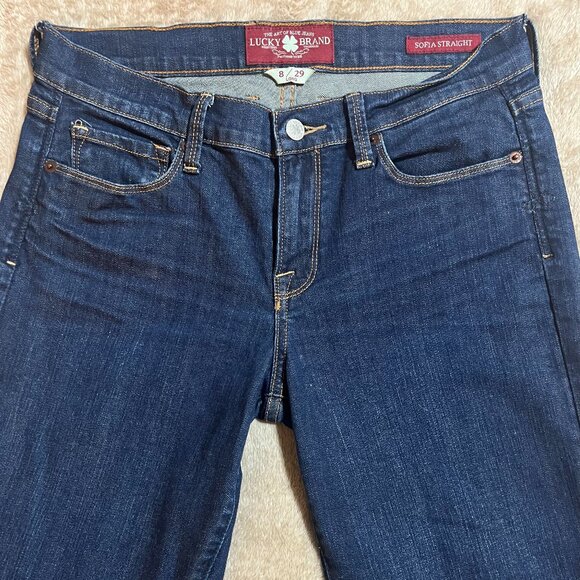Lucky Brand Sofia Straight Dark Wash Jean 8/29 - Picture 1 of 10